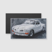 White Karmann Ghia Magnet (Vorne/Hinten)