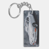 White Karmann Ghia Schlüsselanhänger (Vorderseite links)