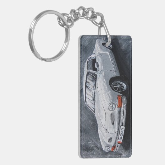 White Karmann Ghia Schlüsselanhänger (Vorderseite links)