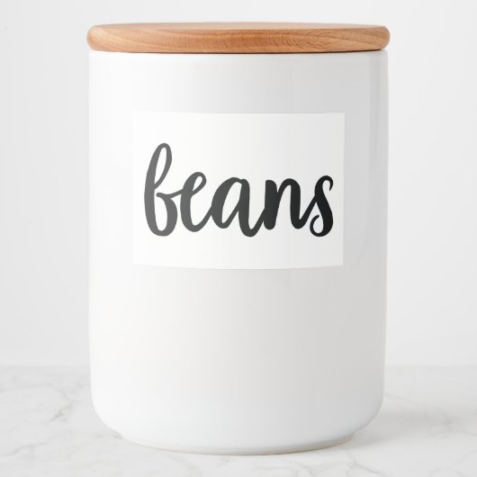 White Keramik Kitchen Canisters Zuhause Food Stora Lebensmitteletikett (Vorderseite)