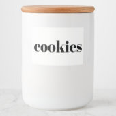 White Keramik Kitchen Canisters Zuhause Food Stora Lebensmitteletikett (Vorderseite)