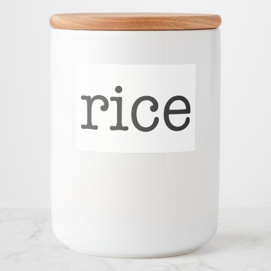 White Keramik Kitchen Canisters Zuhause Food Stora Lebensmitteletikett (Vorderseite)