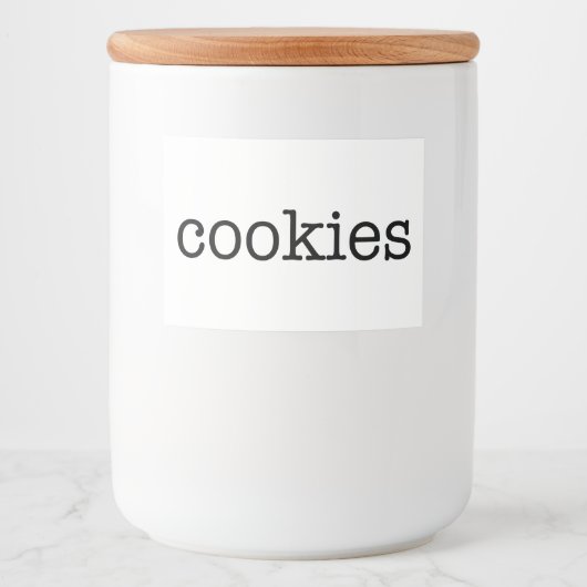 White Keramik Kitchen Canisters Zuhause Food Stora Lebensmitteletikett (Vorderseite)