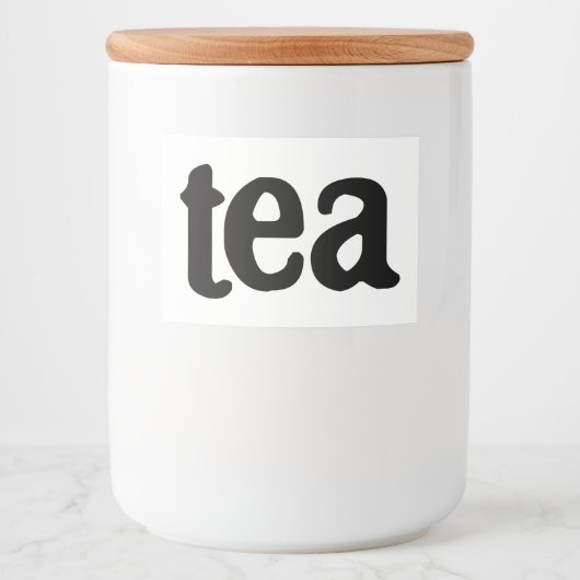 White Keramik Kitchen Canisters Zuhause Food Stora Lebensmitteletikett (Vorderseite)