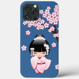 White Kimono Kokeshi Doll - Niedlich Geisha Girl Case-Mate iPhone Hülle