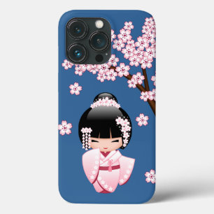 White Kimono Kokeshi Doll - Niedlich Geisha Girl Case-Mate iPhone Hülle