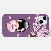 White Kimono Kokeshi Doll - Niedlich Geisha Girl Case-Mate iPhone Hülle (Rückseite (Horizontal))