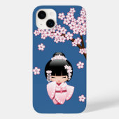 White Kimono Kokeshi Doll - Niedlich Geisha Girl Case-Mate iPhone Hülle (Rückseite)