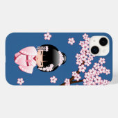 White Kimono Kokeshi Doll - Niedlich Geisha Girl Case-Mate iPhone Hülle (Rückseite (Horizontal))