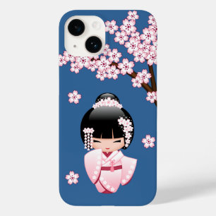 White Kimono Kokeshi Doll - Niedlich Geisha Girl Case-Mate iPhone 14 Hülle