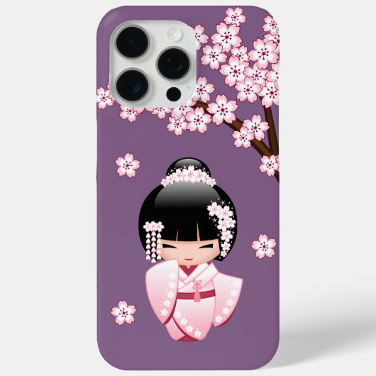 White Kimono Kokeshi Doll - Niedlich Geisha Girl Case-Mate iPhone Hülle (Rückseite)