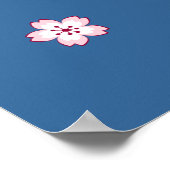 White Kimono Kokeshi Doll - Niedlich Geisha Girl Poster (Ecke)