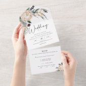 White King Protea Einladung für Hochzeiten (Abreißen)