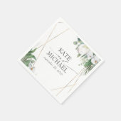 White King Protea Orchids Tropical Wedding Serviette (Ecke)