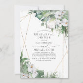 White King Protea Orchids Tropics Probe Dinner Einladung (Vorderseite)