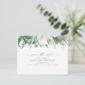 White King Protea Tropical Floral Save the Date Postkarte (Stehend Vorderseite)
