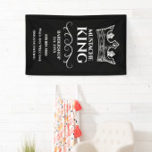 White King's Crown und Mustache Barbershop Banner (Insitu)