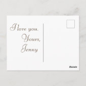 White Kissing Doves - Liebe anpassbar Postkarte (Rückseite)