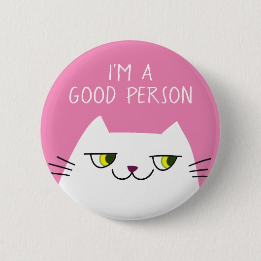 White Kitchen Pink Funny Zitat Button (Vorderseite)