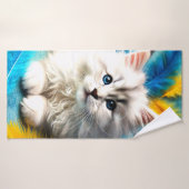 White Kitten Badehandtuch (Badehandtuch)