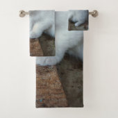 White Kitten Badhandtuch Set (Insitu)