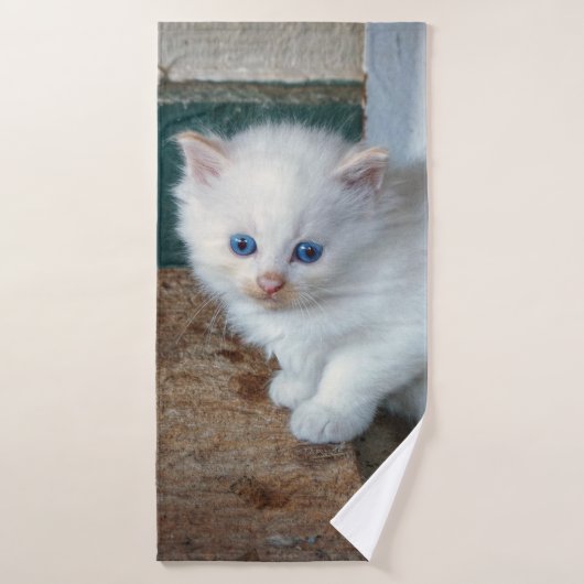 White Kitten Badhandtuch Set (Badehandtuch)