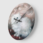 White Kitten, Carl Kahler Große Wanduhr (Winkel)