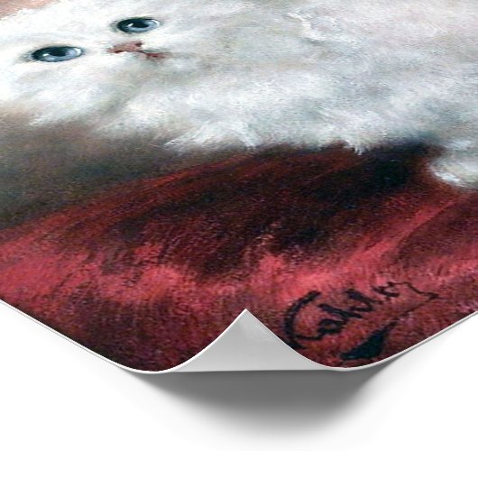 White Kitten, Carl Kahler Poster (Ecke)