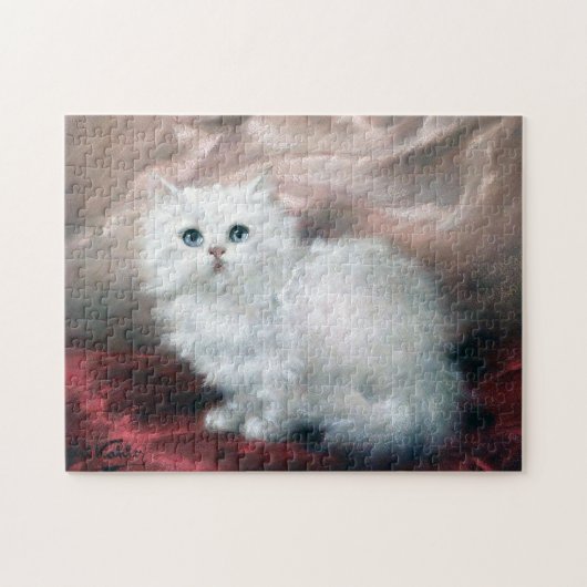 White Kitten, Carl Kahler Puzzle (Horizontal)