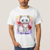 White Kitten Cat T-Shirt (Vorderseite)