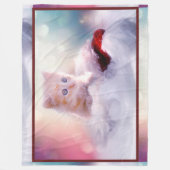 White Kitten Fleecedecke (Vorderseite)