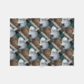 White Kitten Fleecedecke (Vorderseite (Horizontal))