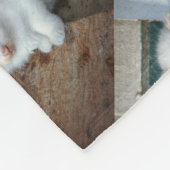 White Kitten Fleecedecke (Ecke)