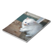 White Kitten Notizblock (Rotiert)