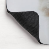 White Kitten Schlafen Mousepad (Ecke)