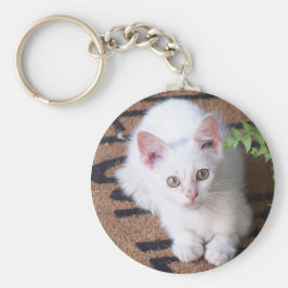 White Kitten Schlüsselanhänger