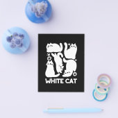 White Kitten Silhouetten - Niedliches Feline Desig Flyer (Einzeln)