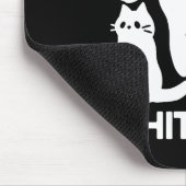 White Kitten Silhouetten - Niedliches Feline Desig Mousepad (Ecke)