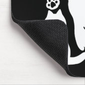 White Kitten Silhouetten - Niedliches Feline Desig Mousepad (Ecke)