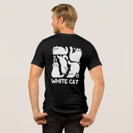 White Kitten Silhouetten - Niedliches Feline Desig Tri-Blend Shirt