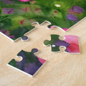 White Kitten umgeben von Blume Puzzle (Seite)