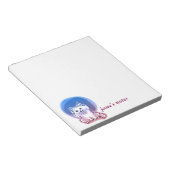 White kitty Cartoon Style Illustration Notizblock (angewinkelt)