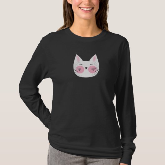 White Kitty Cat T-Shirt (Vorderseite)