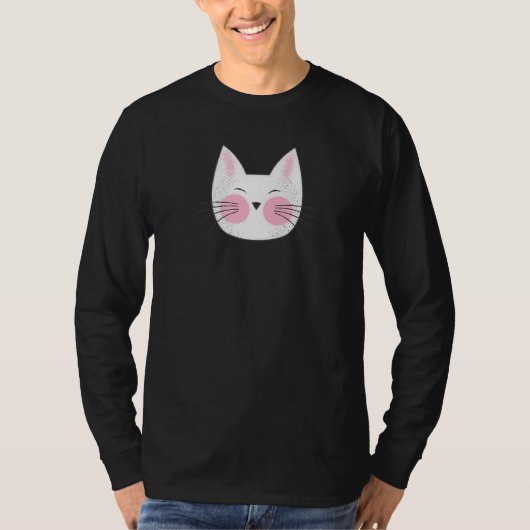 White Kitty Cat T-Shirt (Vorderseite)