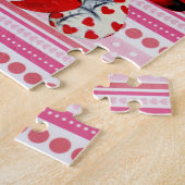 White Kitty Cat Vintag Valentine Art Puzzle (Seite)