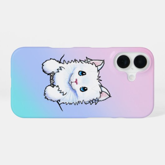 White Kitty iPhone Case iPhone 16 Hülle (Rückseite (Horizontal))