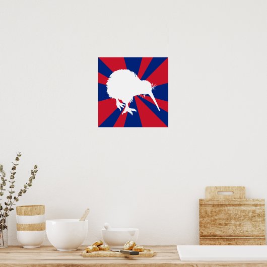 White Kiwi Poster (Küche)