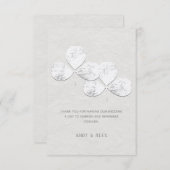 White Kleeblatt Wedding Dankeschön Card Dankeskarte (Vorne/Hinten)