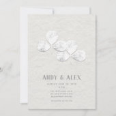 White Kleeblatt Wedding Einladung (Vorderseite)