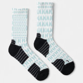 White knee-high socks with blue oval patterns socken (Rechts)